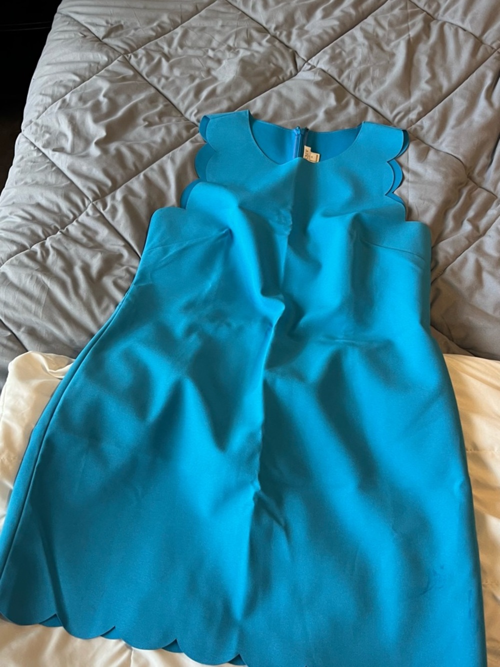J. Crew Teal Scallop Sheath Dress